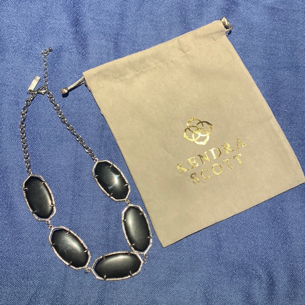 Kendra Scott Black and Silver Noelle Statement Necklace